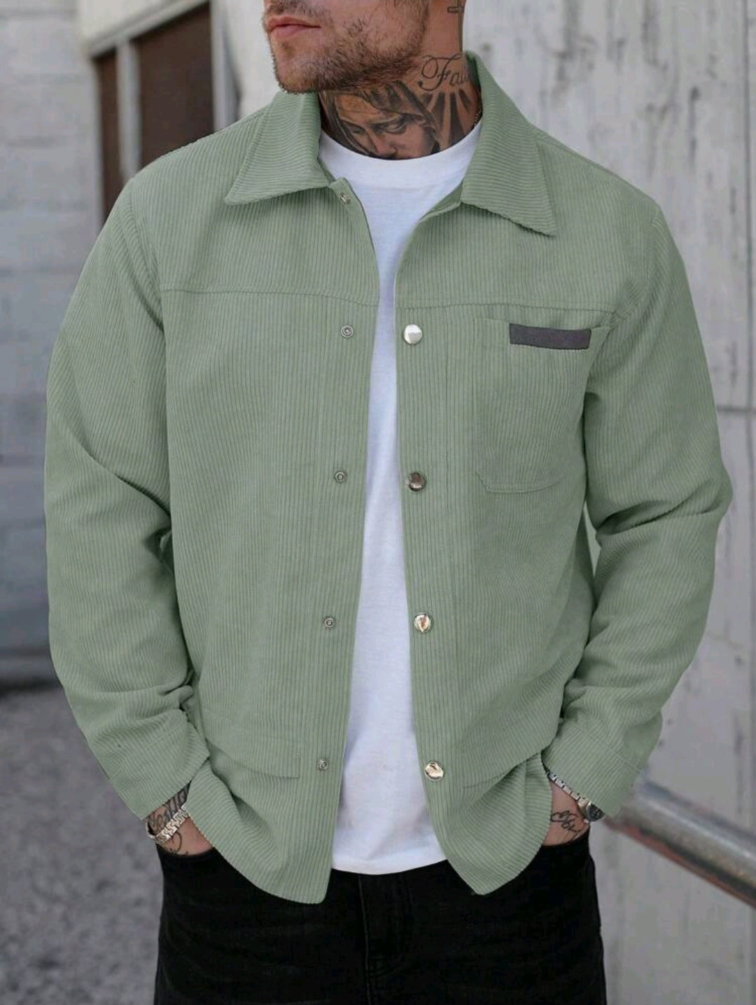 Men's Solid Color Casual Jacket For Autumn/Winter