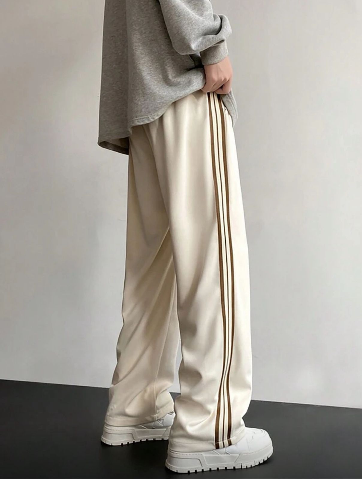 Men's Fashionable Casual Versatile Straight Leg Sports Pants, For Fall