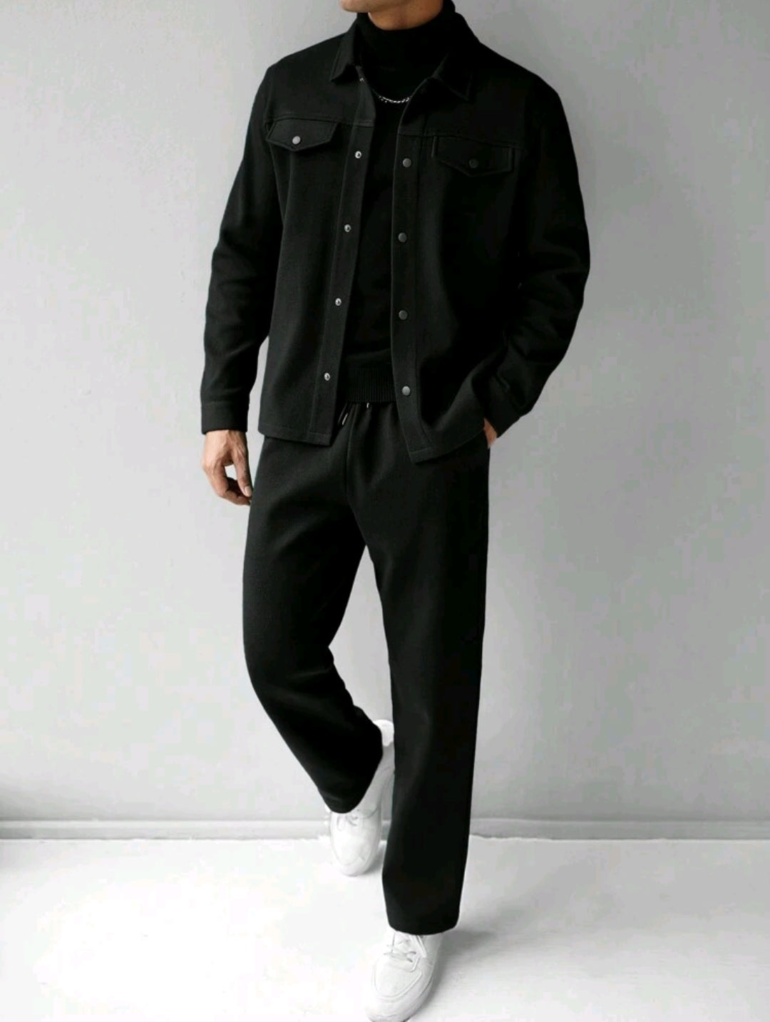 Men's Solid Color Casual Jacket For Autumn/Winter