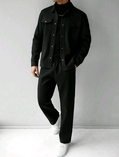Men's Solid Color Casual Jacket For Autumn/Winter