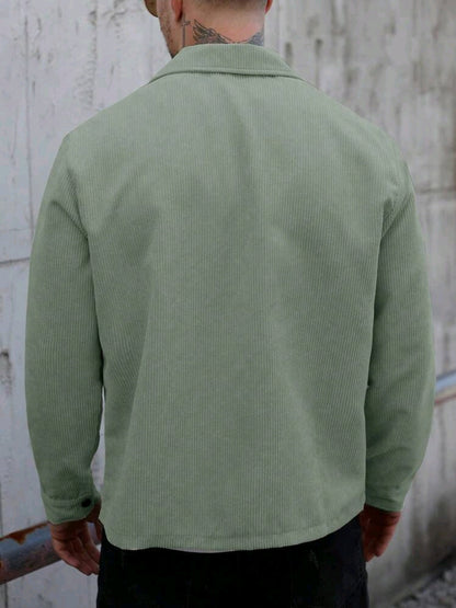 Men's Solid Color Casual Jacket For Autumn/Winter