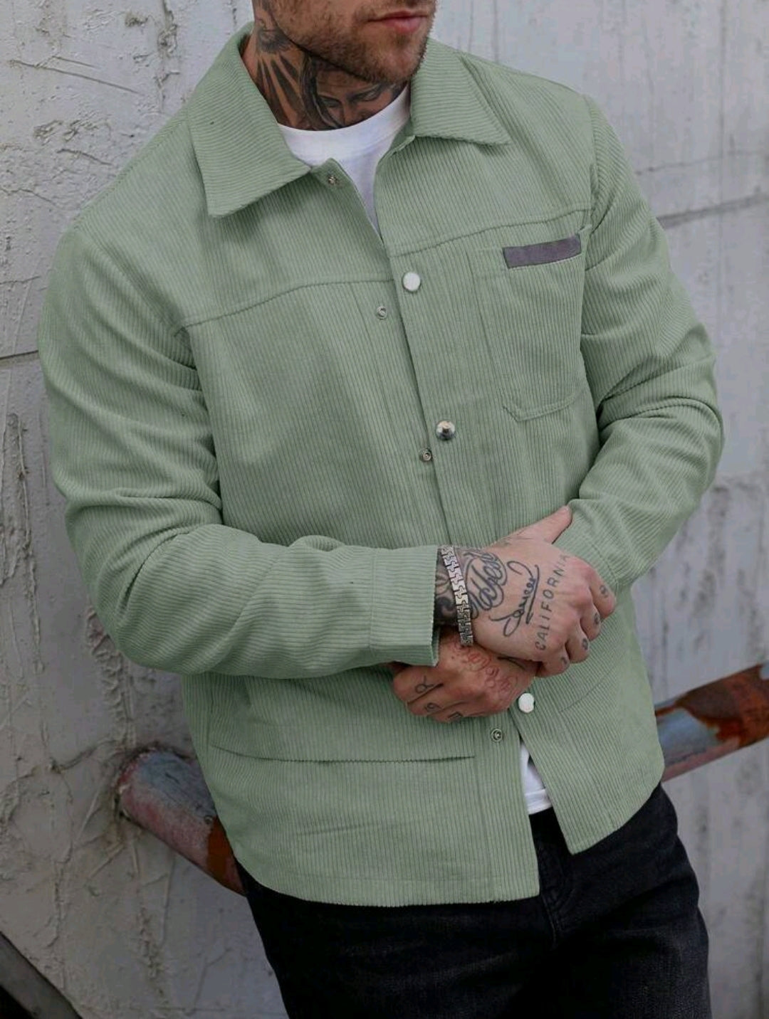 Men's Solid Color Casual Jacket For Autumn/Winter