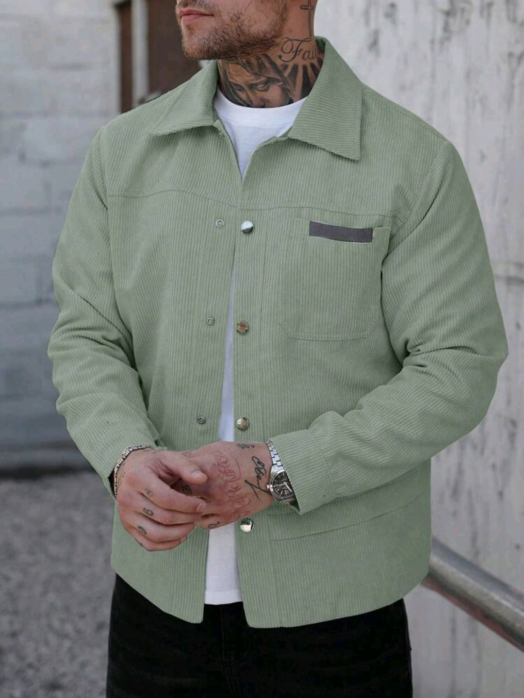 Men's Solid Color Casual Jacket For Autumn/Winter