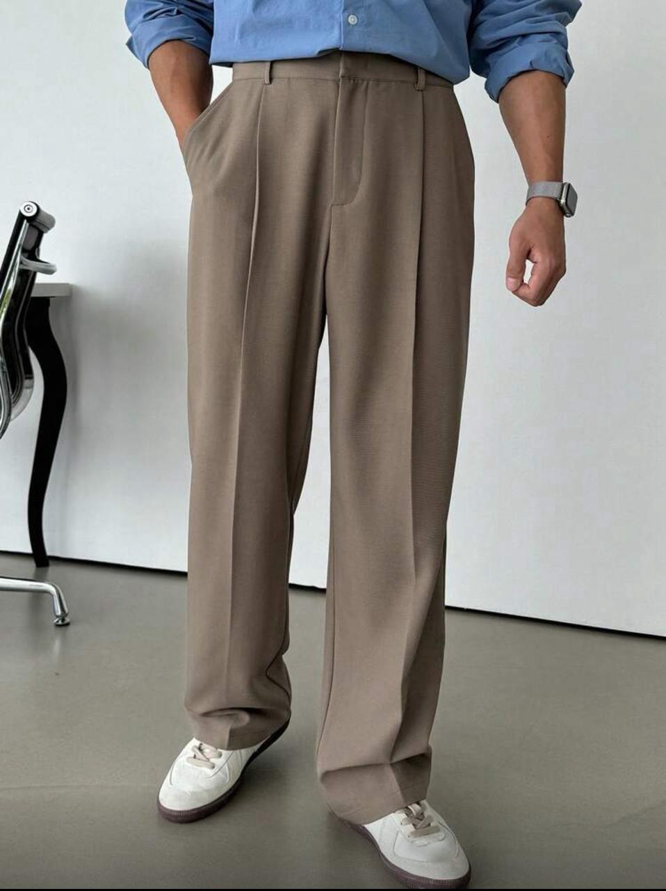 X Scheana DAZY Men's Solid Color Casual Suit Pants, Autumn