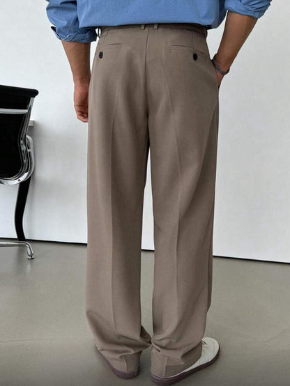 X Scheana DAZY Men's Solid Color Casual Suit Pants, Autumn