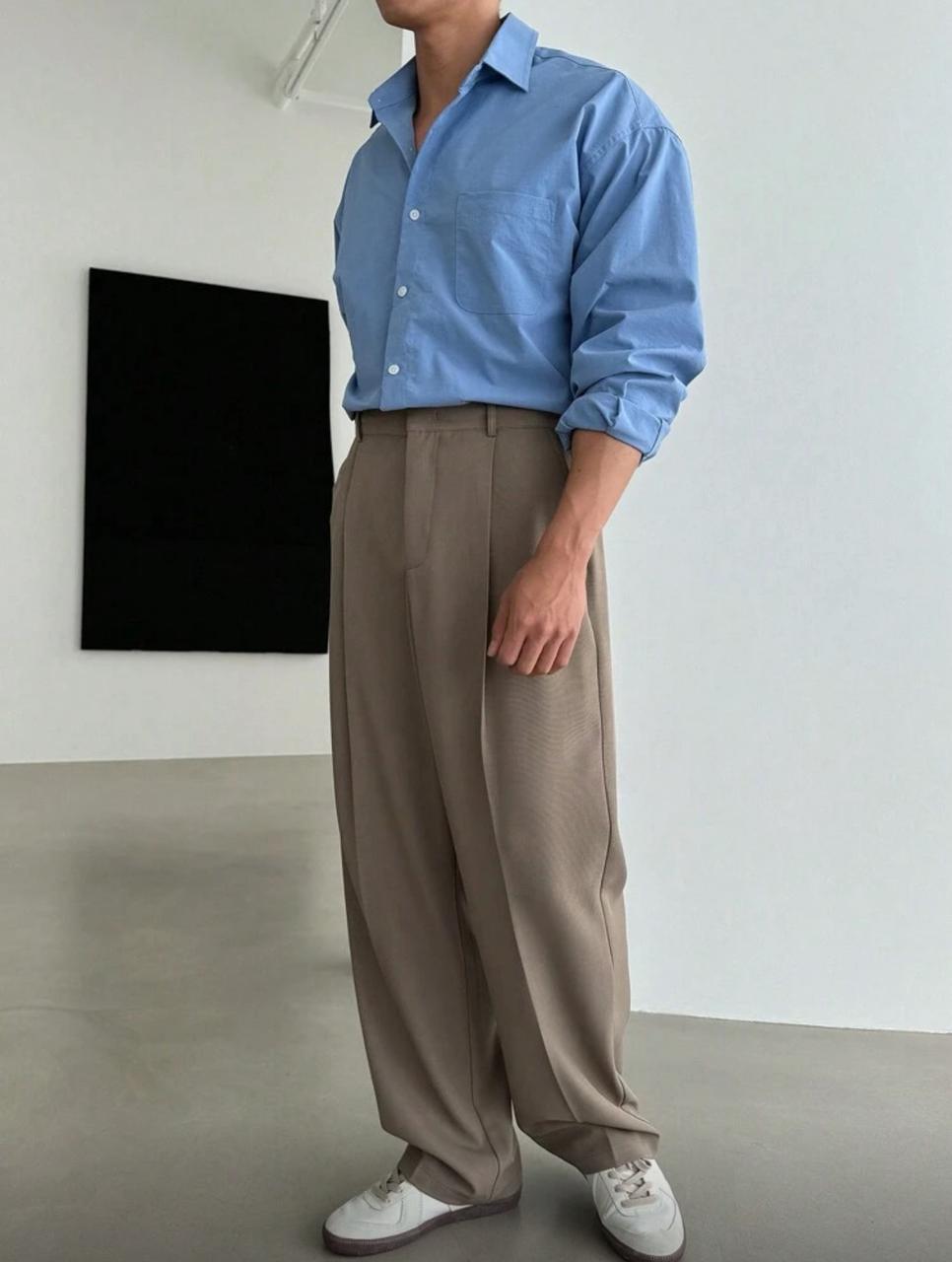 X Scheana DAZY Men's Solid Color Casual Suit Pants, Autumn