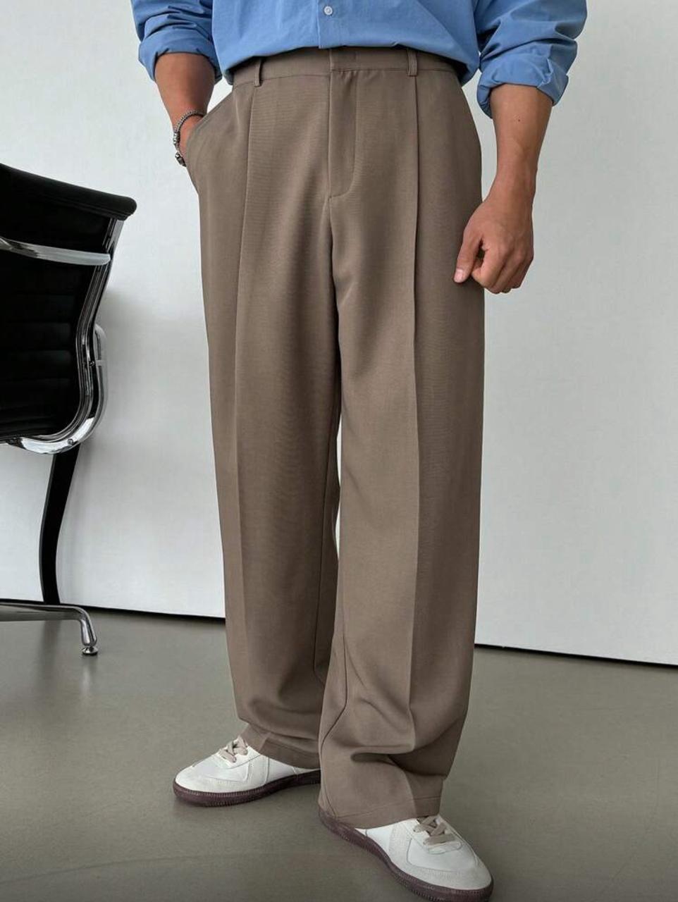 X Scheana DAZY Men's Solid Color Casual Suit Pants, Autumn