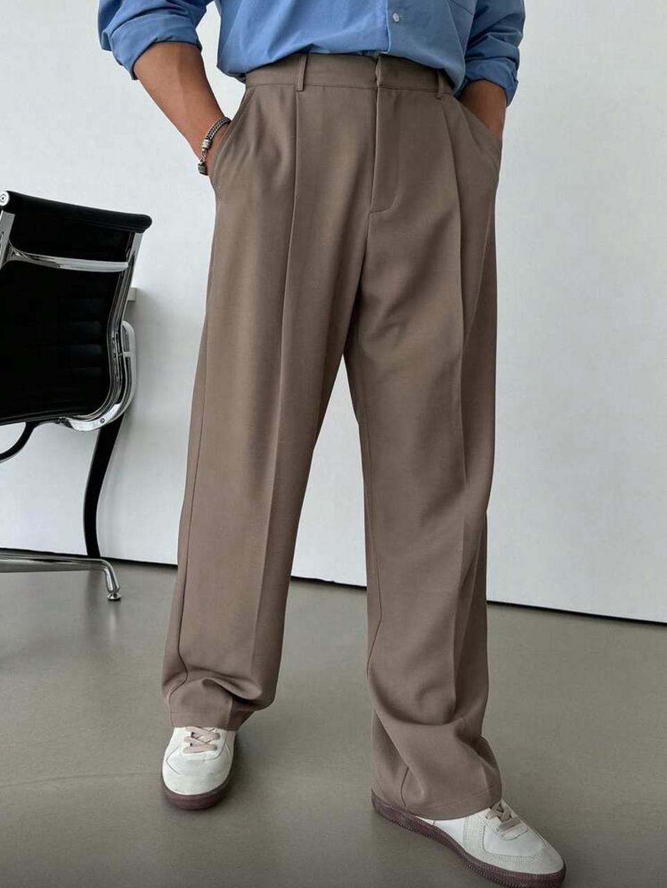 X Scheana DAZY Men's Solid Color Casual Suit Pants, Autumn