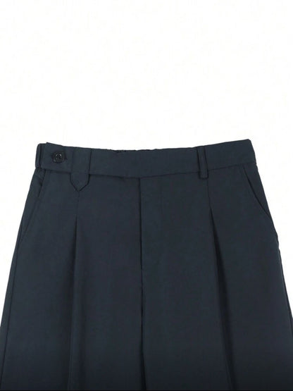 Hypemode Men's Solid Color Pocket Straight Leg Casual Office Pants