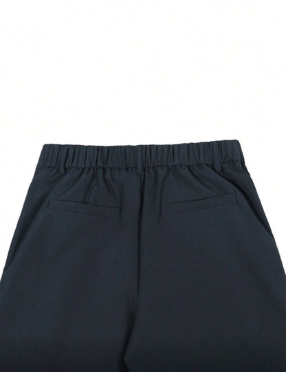 Hypemode Men's Solid Color Pocket Straight Leg Casual Office Pants