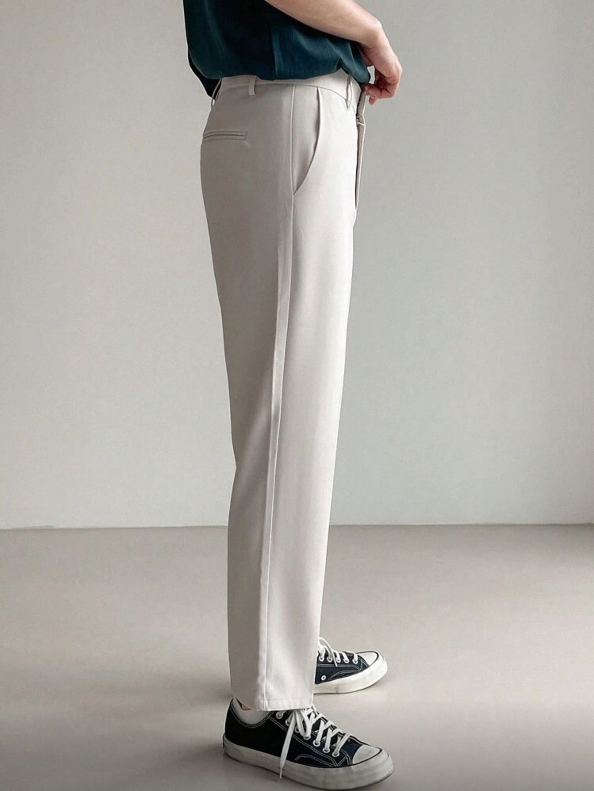 Men's Plain Color Simple Daily Suit Pants For All Seasons