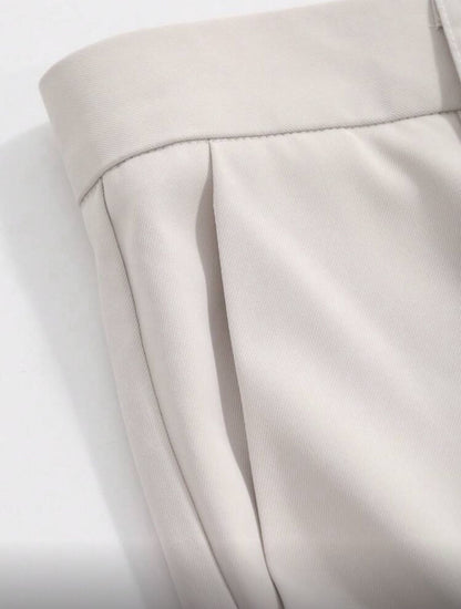 Men's Plain Color Simple Daily Suit Pants For All Seasons