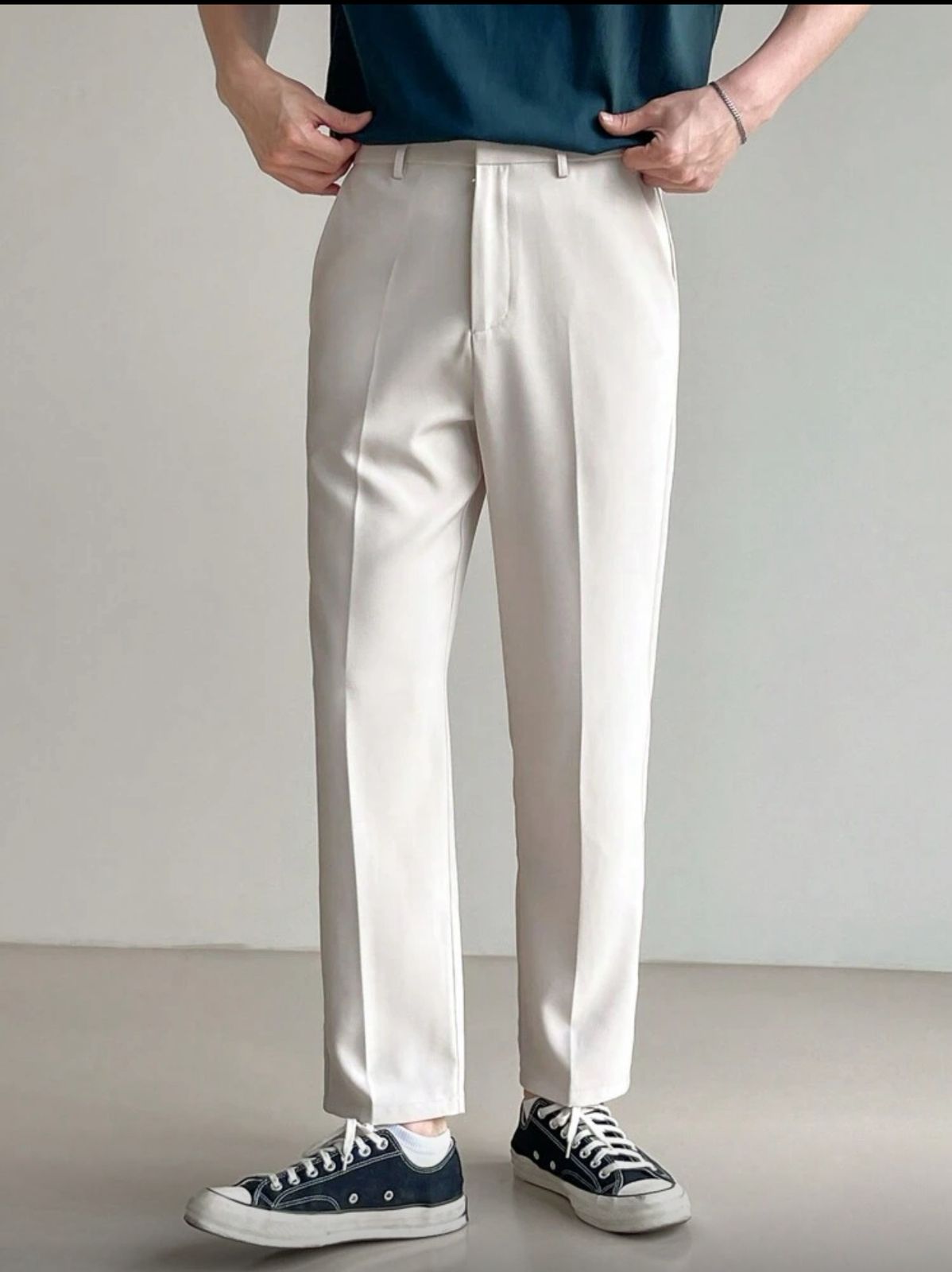 Men's Plain Color Simple Daily Suit Pants For All Seasons